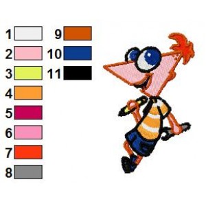 Ingenious Phineas and Ferb Embroidery Design